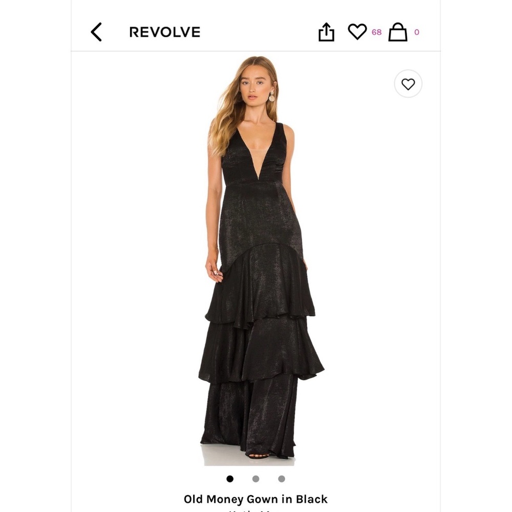 REVOLVE Black Tiered Maxi Dress